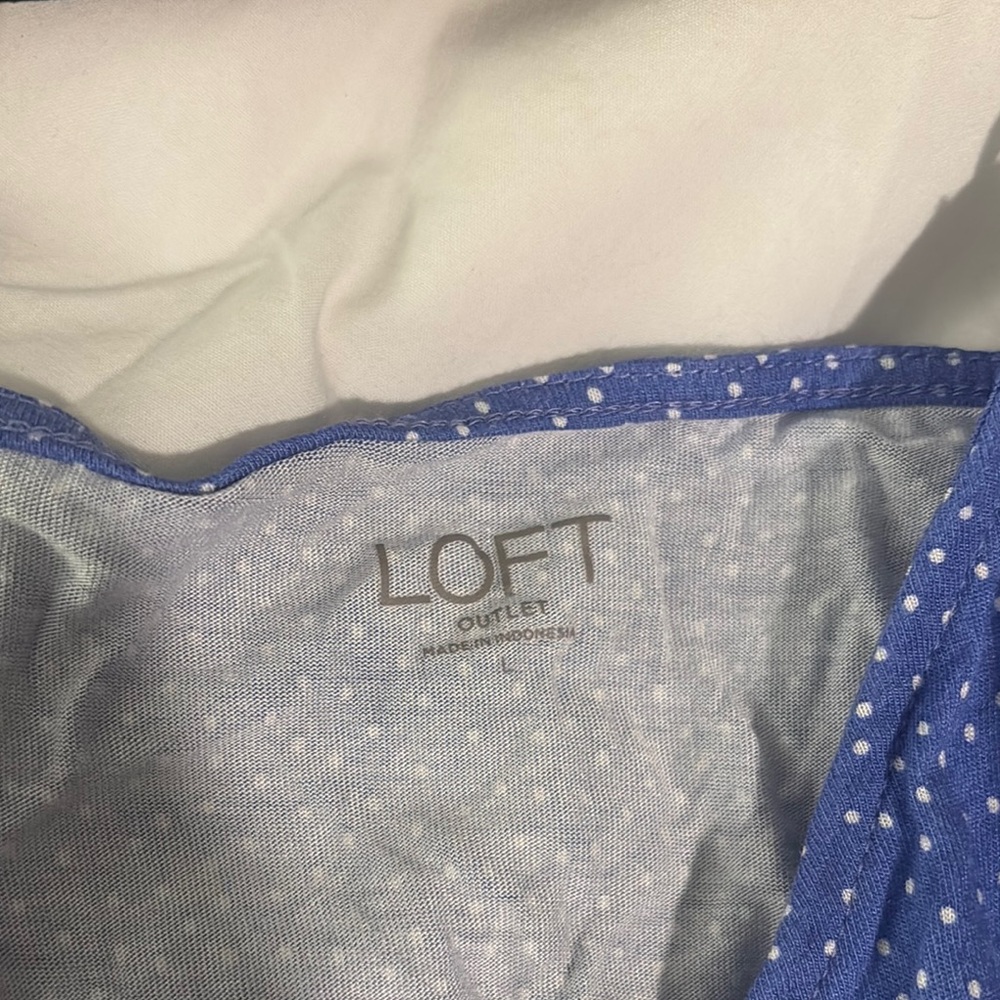 LOFT Blue Camisole with Spaghetti Straps - Picture 2 of 4